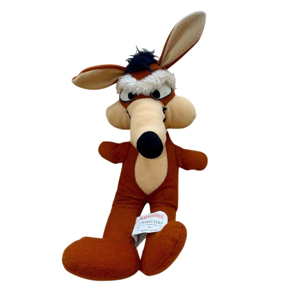 1971 Wile‎ E. Coyote Warner Brothers Road Runner Show Plush Toy, 12-14" Vintage